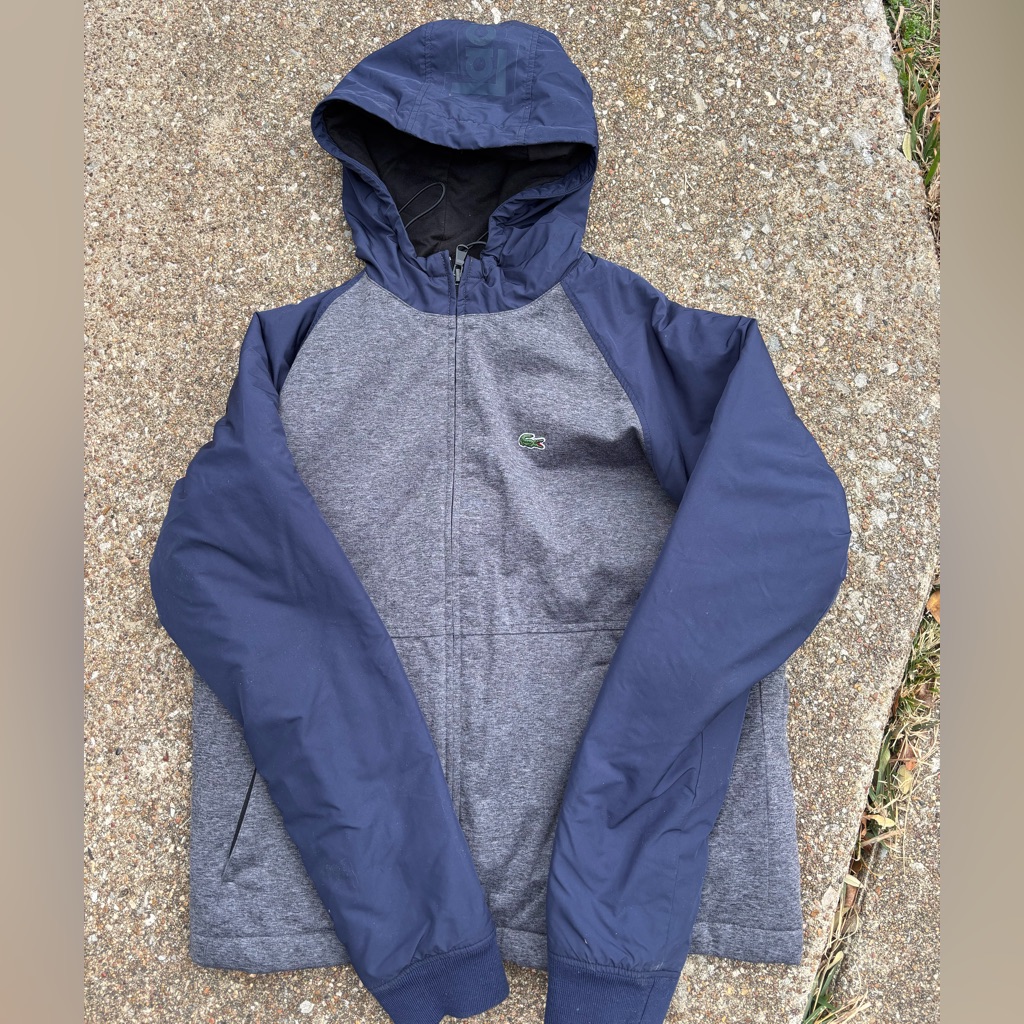 Lacoste Men's Blue And Gray Windbreaker